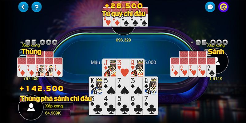 Trường hợp ăn trắng trong game bài mậu binh